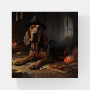 Bloodhound Pumpkins Halloween Scary  Paperweight