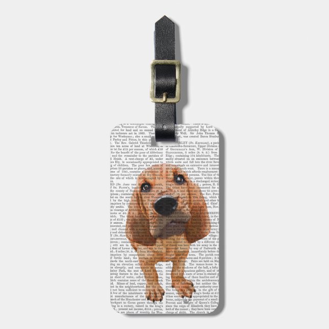 Bloodhound Puppy Luggage Tag (Front Vertical)