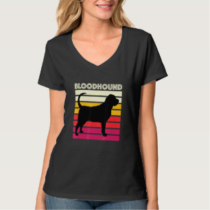 Bloodhound Retro Dog Mom Dad Vintage Bloodhound Ow T-Shirt