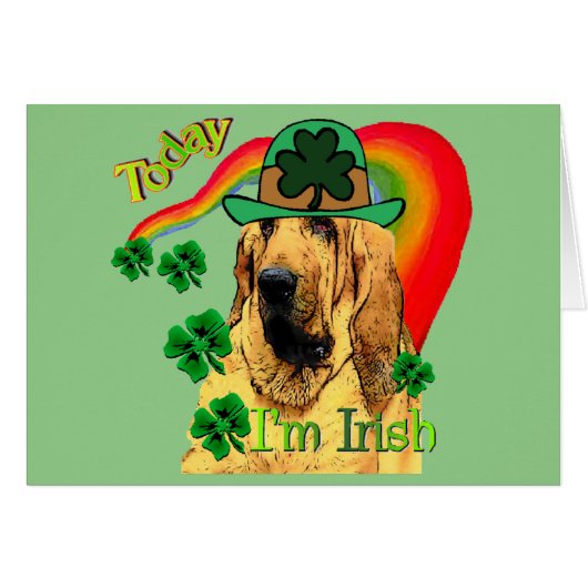 Bloodhound Saint Patricks Cards (Front Horizontal)