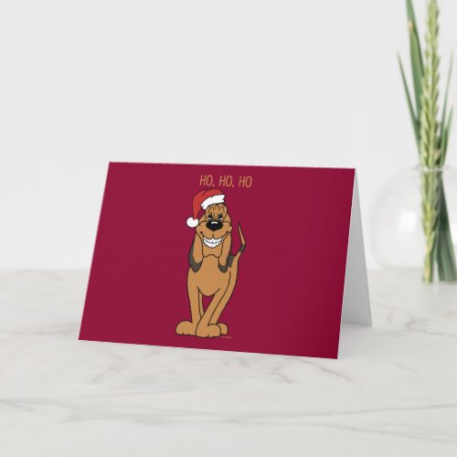 Bloodhound Santa Holiday Card