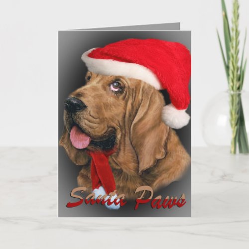 Bloodhound  Santa Paws cards