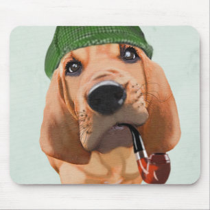 Bloodhound Sherlock Holmes Mouse Pad