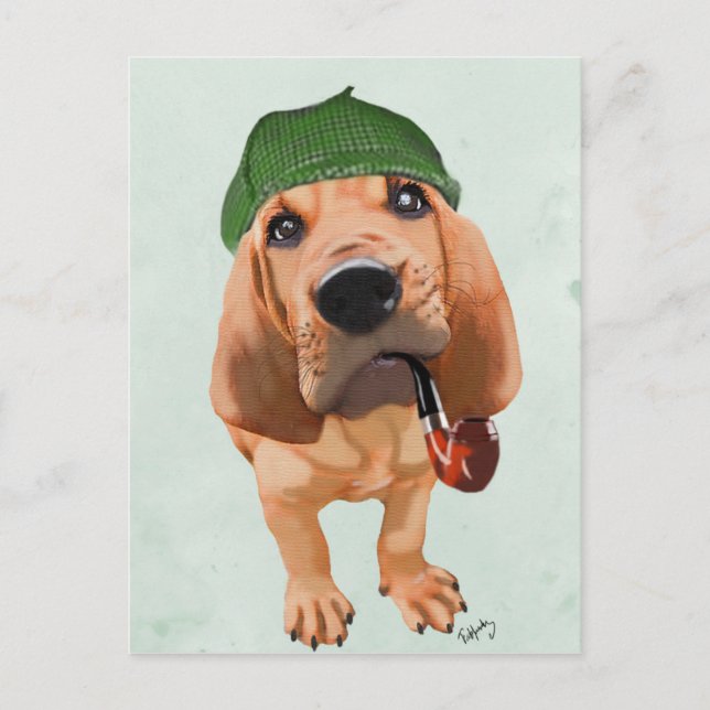 Bloodhound Sherlock Holmes Postcard (Front)