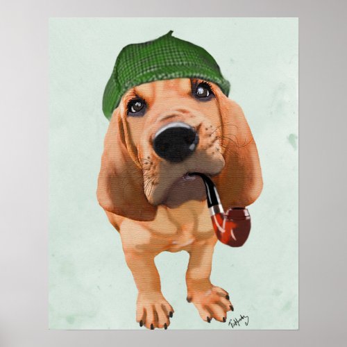 Bloodhound Sherlock Holmes Poster