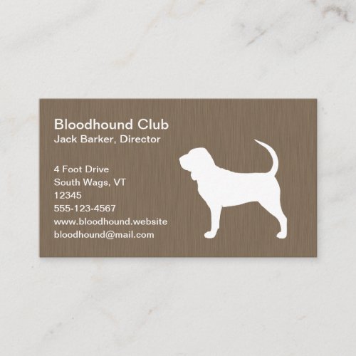 Bloodhound Silhouette Business Card