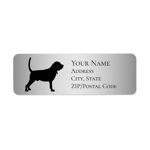 Bloodhound Silhouette Return Address Label