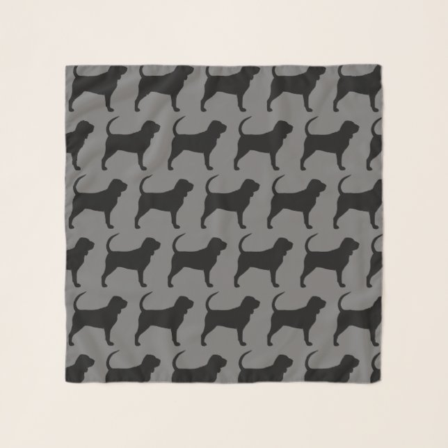 Bloodhound Silhouettes Pattern Scarf (Front)