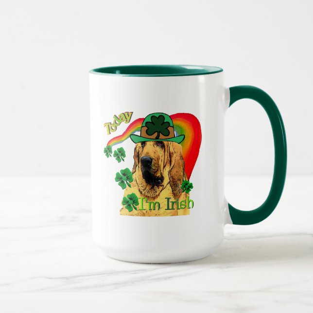 Bloodhound st Patricks Mug (Right)