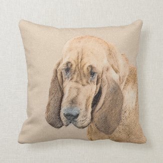 Bloodhound Throw Pillow