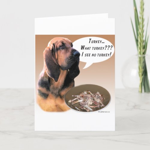 Bloodhound Turkey Holiday Card