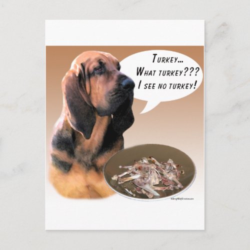 Bloodhound Turkey Postcard