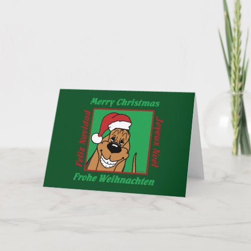 Bloodhound Weihnacht Holiday Card