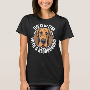 Bloodhound With a Bloodhound Dog T-Shirt