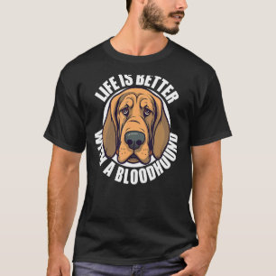 Bloodhound With a Bloodhound Dog T-Shirt