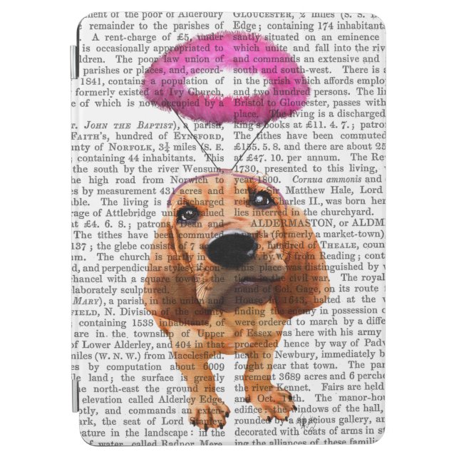 Bloodhound With Angelic Pink Halo iPad Air Cover (Front)