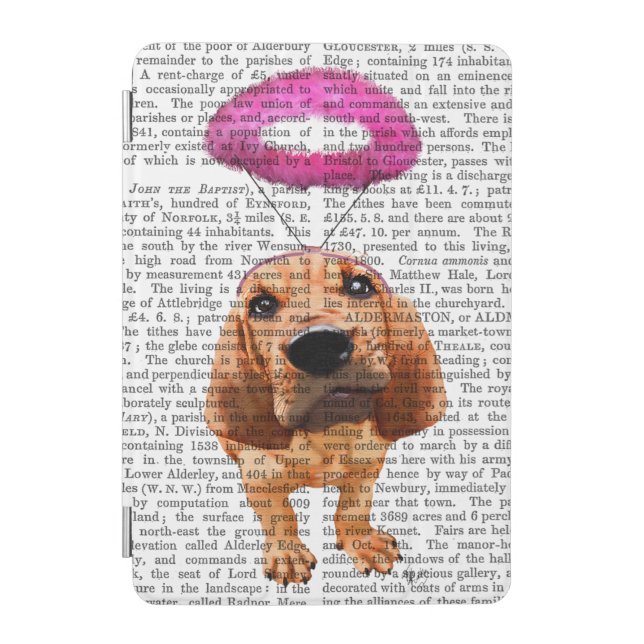 Bloodhound With Angelic Pink Halo iPad Mini Cover (Front)