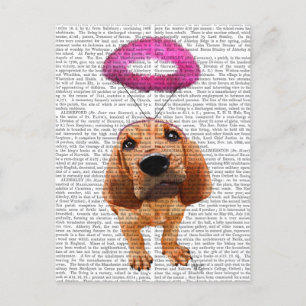 Bloodhound With Angelic Pink Halo Postcard