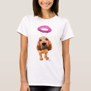 Bloodhound With Angelic Pink Halo T-Shirt