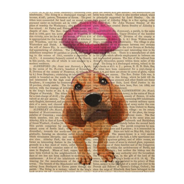 Bloodhound With Angelic Pink Halo Wood Wall Decor (Front)