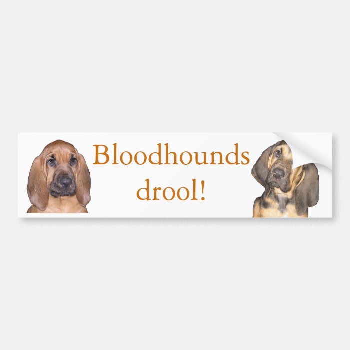 Bloodhounds drool bumper sticker