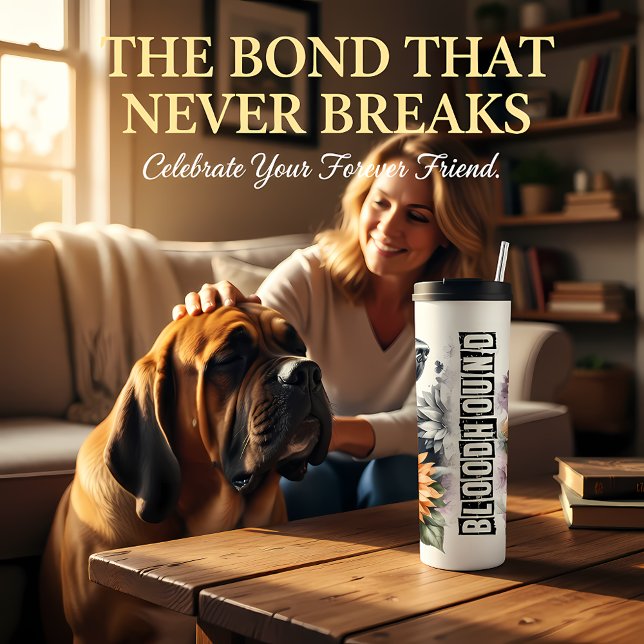 Bloodhound's Gentle Floral Serenity Thermal Tumbler (Creator Uploaded)
