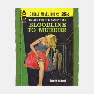 Bloodline to Murder pulp cover Fleece Blanket