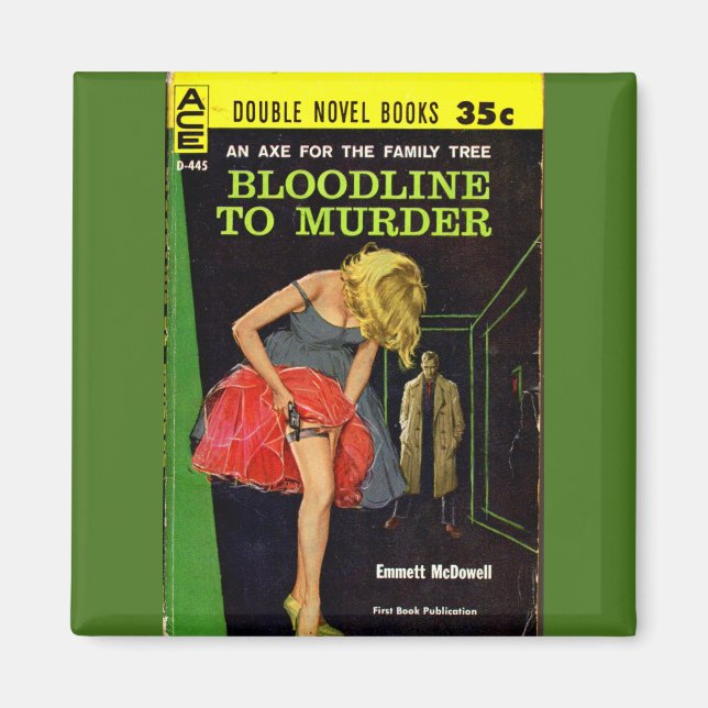 Bloodline to Murder pulp cover Magnet (Front)