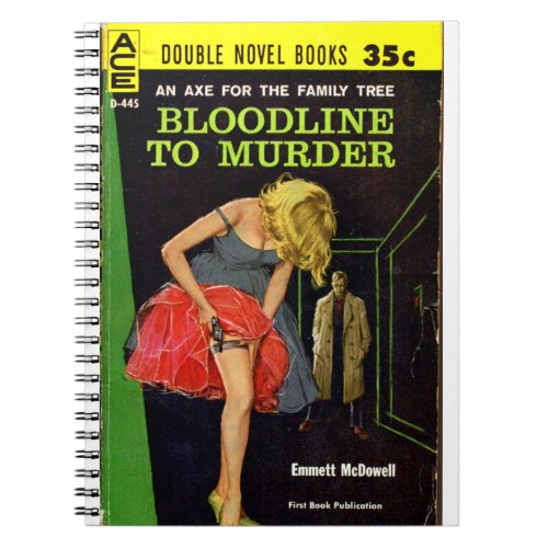 Bloodline to Murder pulp cover Notebook
