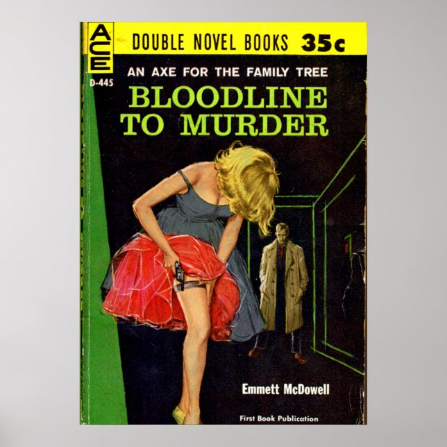 Bloodline to Murder pulp cover Poster (Front)