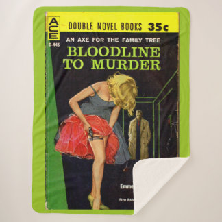 Bloodline to Murder pulp cover Sherpa Blanket