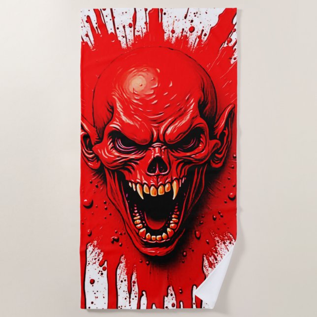 Bloodlust: The Vengeful Vampire Beach Towel (Front)