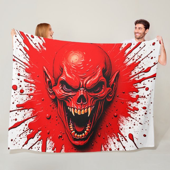 Bloodlust: The Vengeful Vampire Fleece Blanket (In Situ)