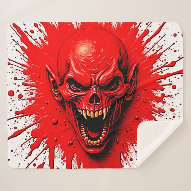 Bloodlust: The Vengeful Vampire Sherpa Blanket (Front (Horizontal))