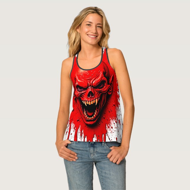 Bloodlust: The Vengeful Vampire Tank Top (Front Full)