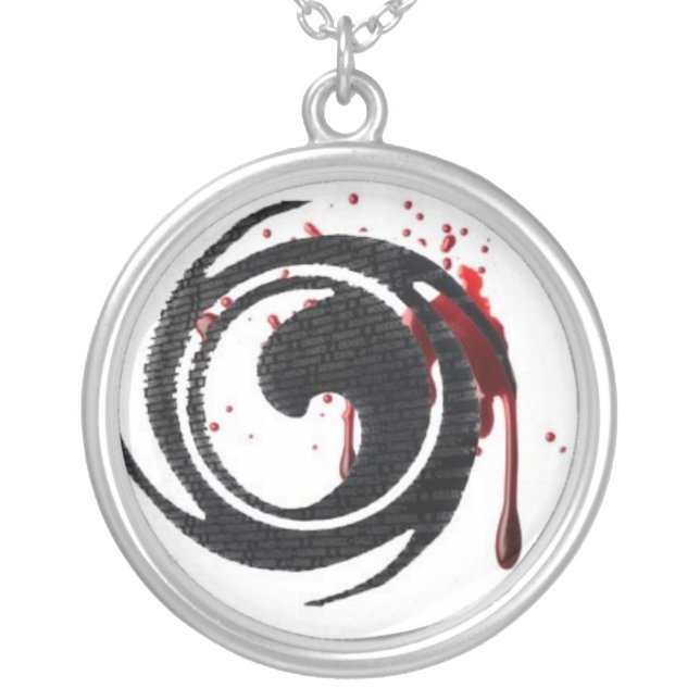 bloodpapers silver plated necklace (Front)