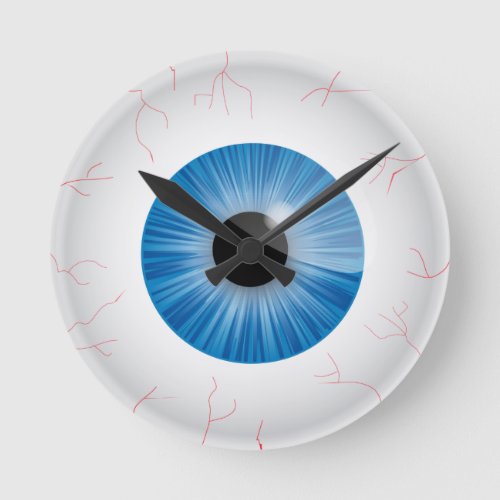 Bloodshot Blue Eye Wall Clock