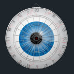 Bloodshot Blue Eyeball Dart Board<br><div class="desc">Ouch! Keep an eye on things with this unique dartboard. A slightly bloodshot blue eyeball peers out to watch your moves. Makes a fun conversation piece and just might help your dart game. Available in alternate eye colors with matching products.</div>
