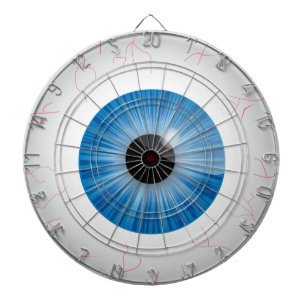 Bloodshot Blue Eyeball Dart Board