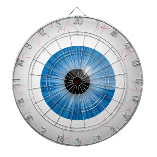 Bloodshot Blue Eyeball Dart Board