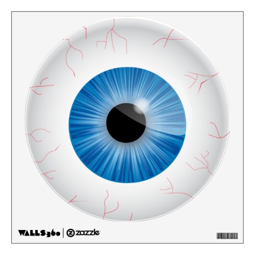 Bloodshot Blue Eyeball Wall Sticker
