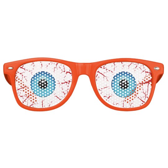 Bloodshot Blue Eyeballs Halloween Retro Sunglasses | Zazzle.com