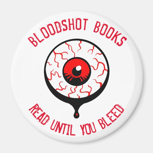 Bloodshot Books - Circular Eyeball Magnet (Front)