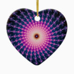 Bloodshot Fractal Swirl Ceramic Ornament