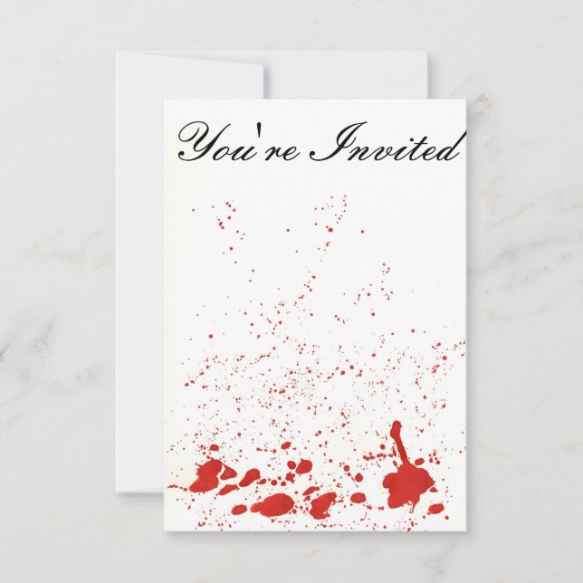 Bloodsplatter invitation (Front)