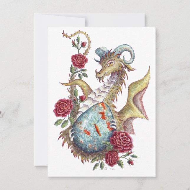 Bloodstone Dragon - Greeting card (Front)