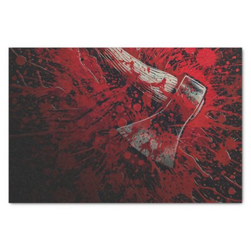 Bloody Ax Scary Horror Halloween Party Tissue Paper