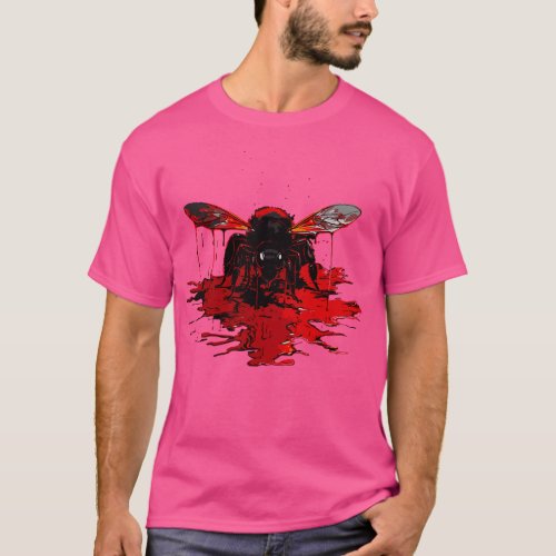 Bloody bee bee death Save the bees T_Shirt