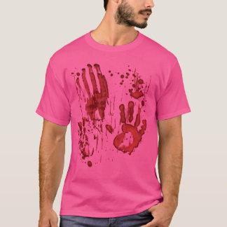 Bloody Blood Splatter Zombie Hands Handprints vint T-Shirt