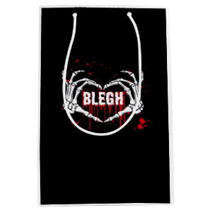 Bloody Breakdown, Skeleton Heart Hands Emo, Metalc Medium Gift Bag
